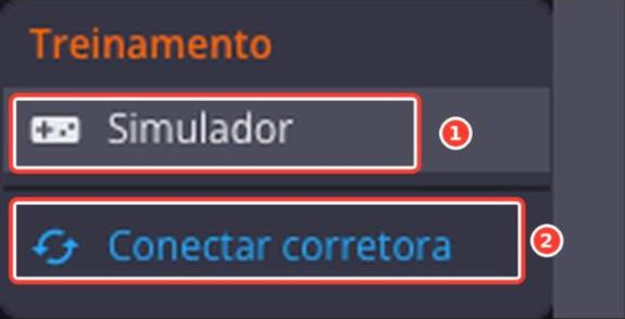 Tela: Menu de contas