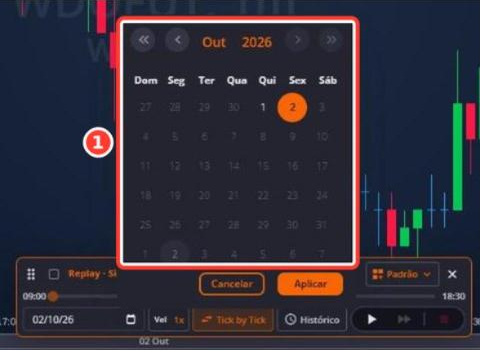 Tela: Replay - Seletor de data