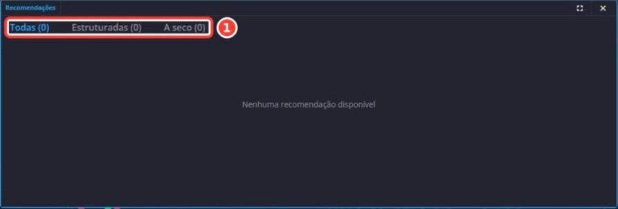 Tela: Recomendação de Opções